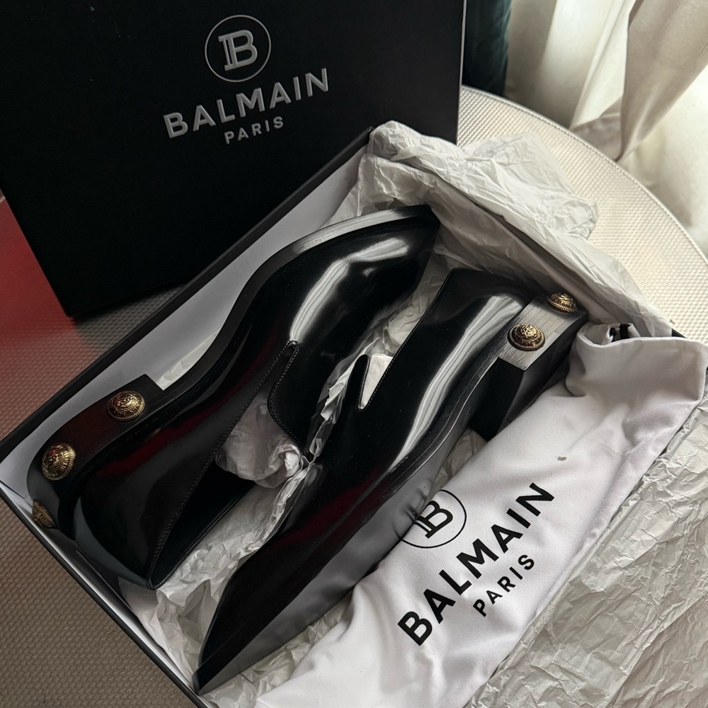 Balmain black pointy toe loafers - Picture 10 of 10